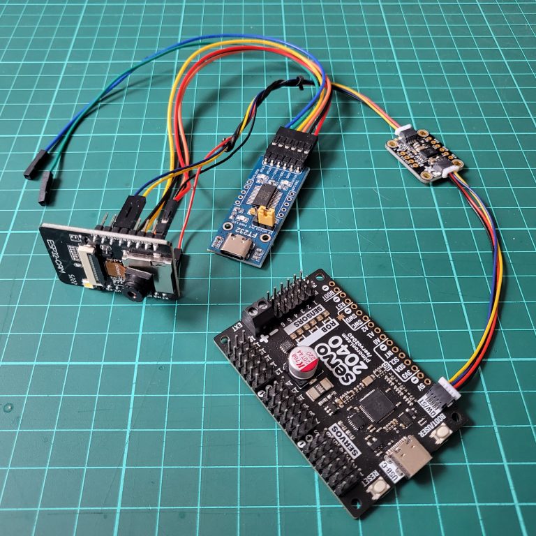 ESP32 Cam, IMU and Servo 2040 connected – Home